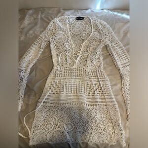 PrettyLittleThing Crochet beach cover up dress
